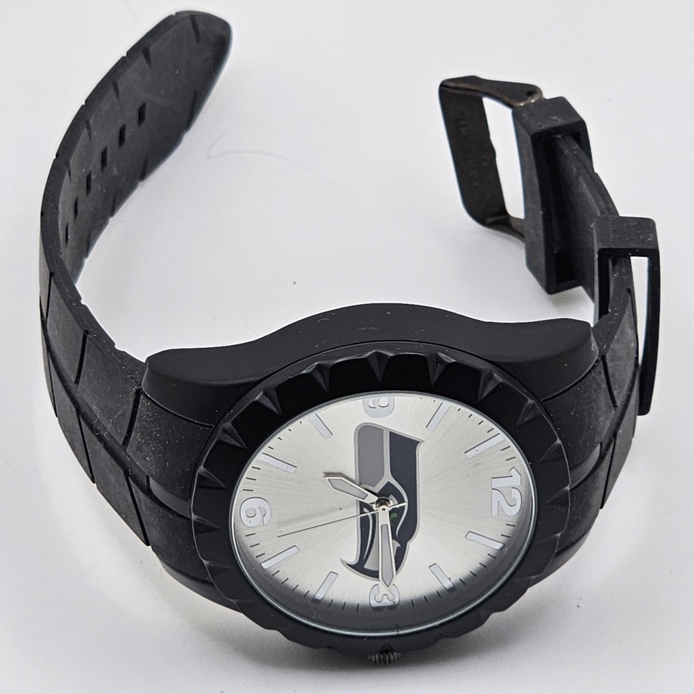 Seattle Seahawks Game Time Football Watch Black Metal Heavy